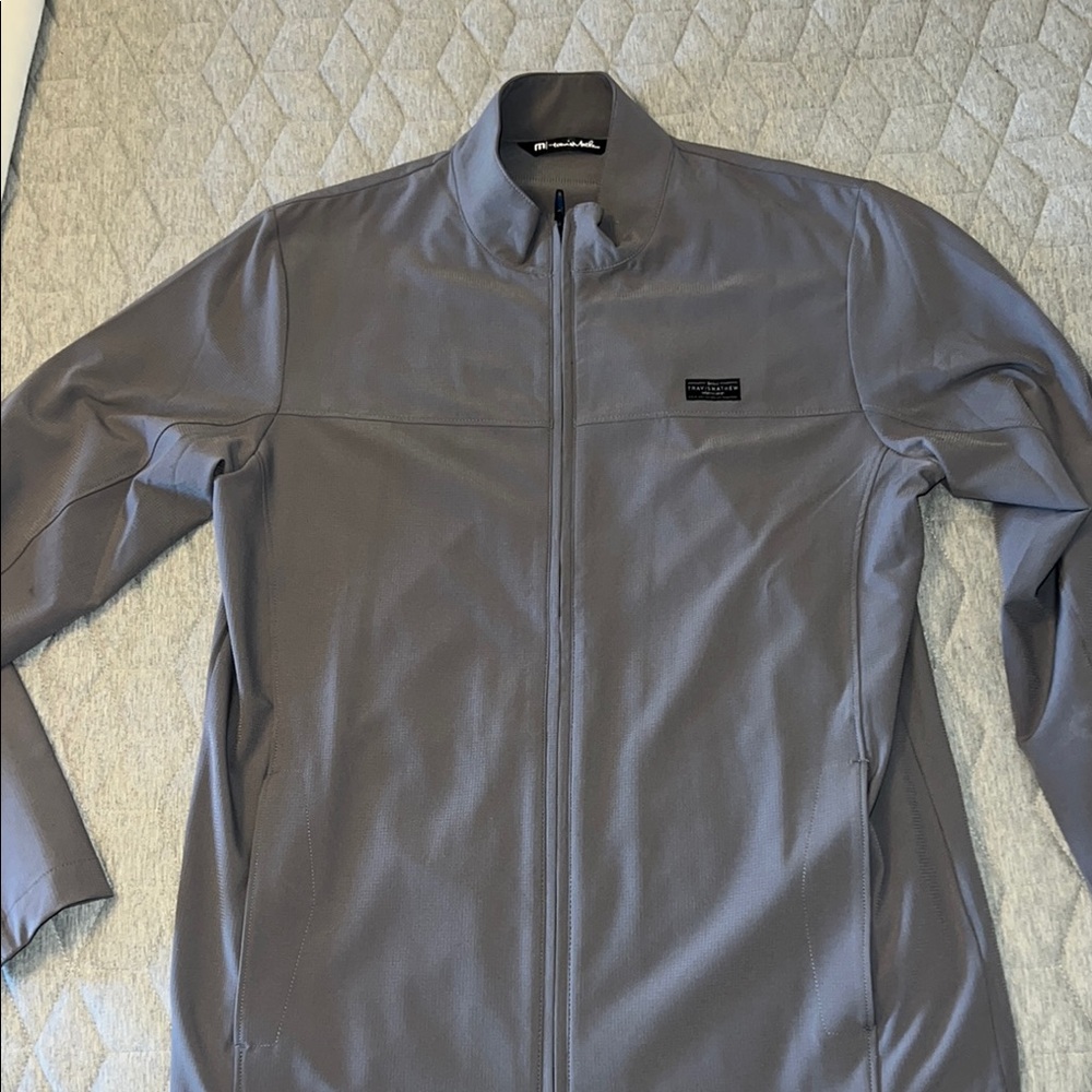 Men's Travis Mathew Gray Full-Zip Golf Jacket, Size Medium